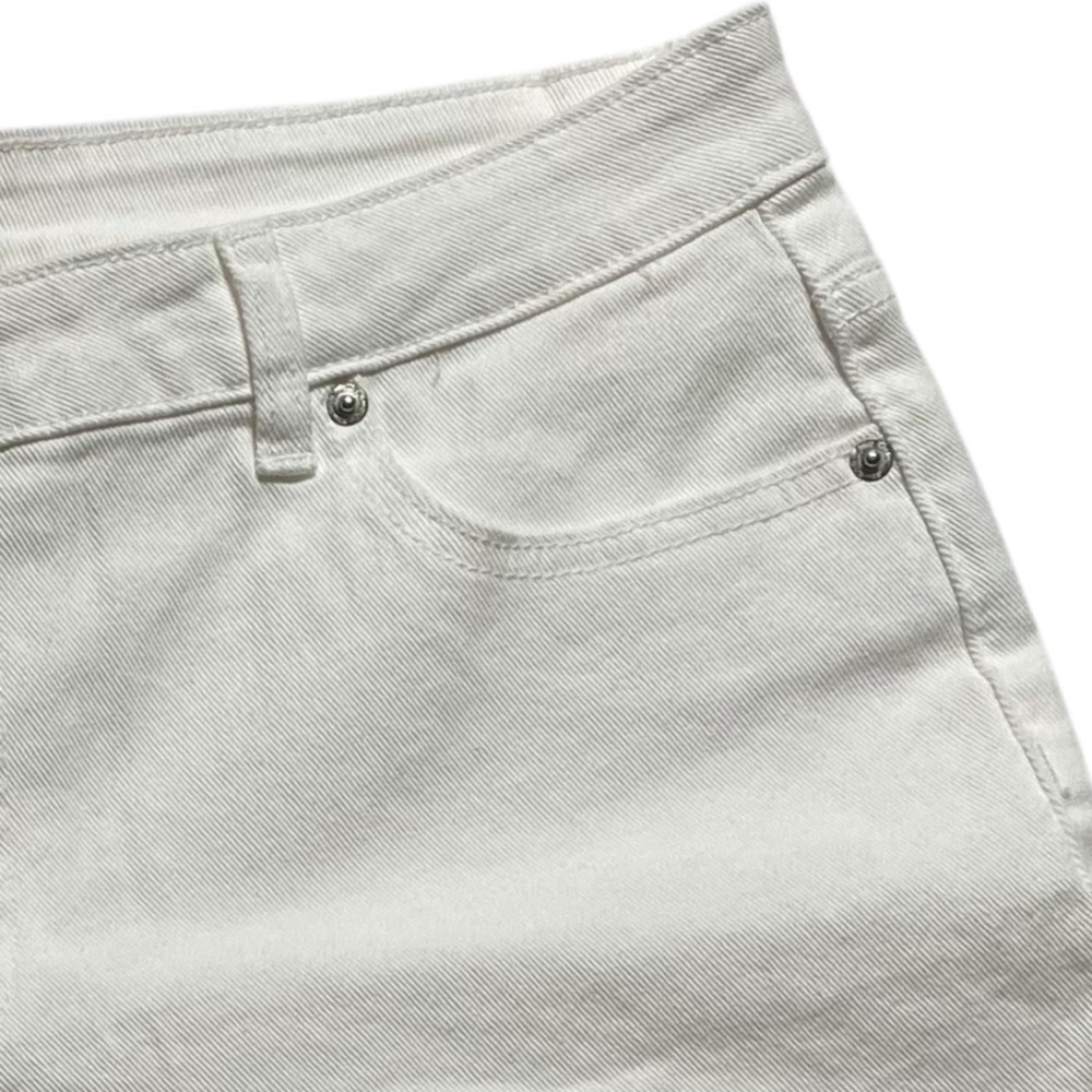 Juicy Couture White Denim Shorts 12 NWT Stretch Jean Shorts Y2K Preppy - Picture 5 of 8